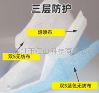 深圳廠家一次性防護口罩無紡布(bù)口罩