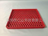 ABS托(tuō)盤耐(nài)高溫180度週轉盤+紅色防靜電防滑(huá)墊